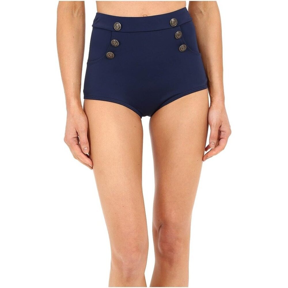Women's High Waist Sailor Short  Bikini Bottom - Size S, NWOT